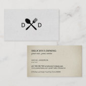 Carte De Visite Ustensiles alimentaires (Devant / Derrière)