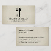Carte De Visite Ustensiles alimentaires (Devant / Derrière)