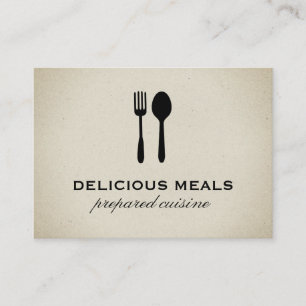 Carte De Visite Ustensiles alimentaires