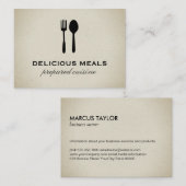 Carte De Visite Ustensiles alimentaires (Devant / Derrière)