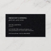 Carte De Visite Ustensiles alimentaires (Dos)