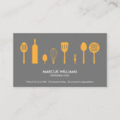 Carte De Visite Ustensiles | Chef exécutif (Devant)