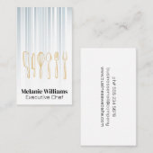 Carte De Visite Ustensiles cuisine | Chef | Restaurant (Devant / Derrière)