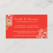 Carte De Visite Ustensiles de boulangerie avec Panier rustique rou (Dos)