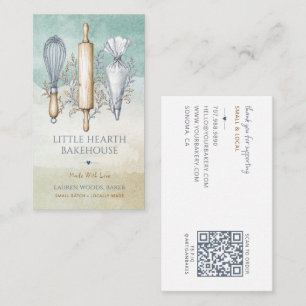 Carte De Visite Ustensiles de boulangerie Boulanger Pâtisserie Che