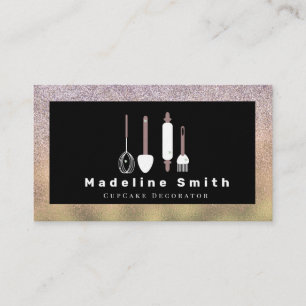 Carte De Visite Ustensiles de boulangerie spatule à pâtisserie en 