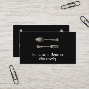 Carte De Visite Ustensiles de cuisine chic modernes pour la cuisso