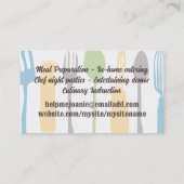 Carte De Visite ustensiles de cuisine cuisine cuisinier traiteur (Dos)