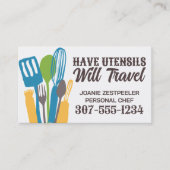 Carte De Visite ustensiles de cuisine cuisine cuisinier traiteur (Devant)