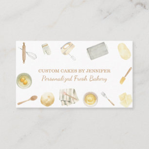 Carte De Visite Ustensiles de cuisine de chef de boulangerie