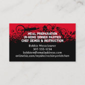 Carte De Visite ustensiles de cuisine décoratifs cuisine chef trai (Dos)