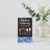 Carte De Visite Ustensiles de cuisine en bois (Debout devant)