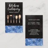 Carte De Visite Ustensiles de cuisine en bois (Devant / Derrière)