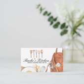 Carte De Visite Ustensiles de cuisine et ingrédients de Cuisine (Debout devant)