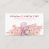 Carte De Visite Ustensiles de cuisine rose boulangerie boulangerie (Devant)