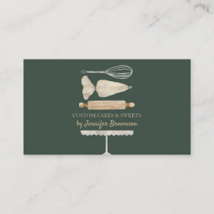 Carte De Visite Ustensiles de pâtisserie pour décoration de gâteau