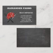 Carte De Visite Ustensiles de service de steak | Tableau (Devant / Derrière)