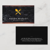 Carte De Visite Ustensiles en bois rustique (Devant / Derrière)