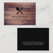 Carte De Visite Ustensiles en bois rustique (Devant / Derrière)