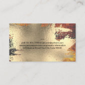 Carte De Visite Ustensiles en bois rustique | Bouchon d'huile d'or (Dos)