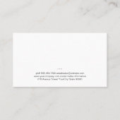 Carte De Visite Ustensiles en bois rustique | Marbre | Exécutif (Dos)