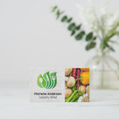 Carte De Visite Ustensiles Logo Naturel | Produits frais (Debout devant)