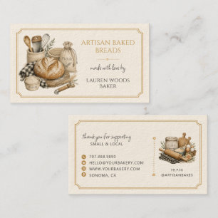 Carte De Visite Ustensiles pour fabricant de pain artisanal
