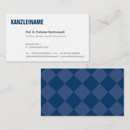 Carte De Visite Utilisation professionnelle claire moderne (Devant / Derrière)