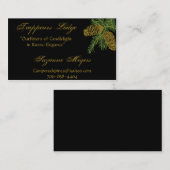 Carte de visite v4 de cône de pin impeccable (Devant / Derrière)