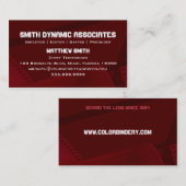 Carte de visite V.2 rouge de ressort de film (Devant / Derrière)