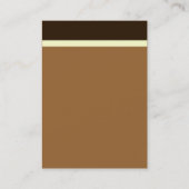 Carte De Visite V bande d'en-tête - brun foncé, crème et brun (Dos)