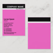 Carte De Visite V bande d'en-tête - noir avec FF66CC rose (Devant / Derrière)