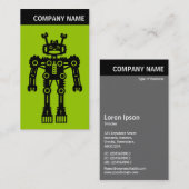 Carte De Visite V en-tête - photo - robot - vert (Devant / Derrière)