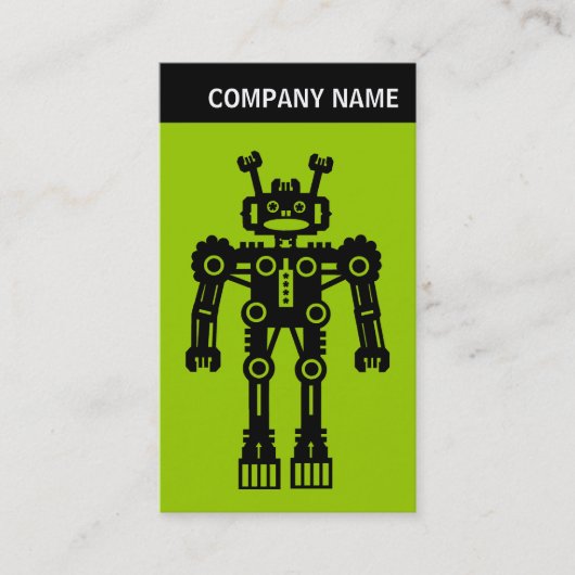 Carte De Visite V en-tête - photo - robot - vert (Devant)