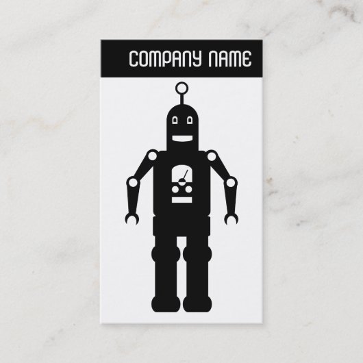 Carte De Visite V en-tête - robot amical (Devant)