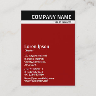 Carte De Visite V Header Band - Noir avec Marron 990000