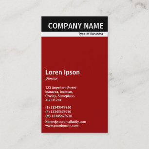 Carte De Visite V Header Band - Noir avec Marron 990000