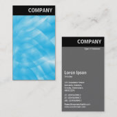 Carte De Visite V Header - Courbes bleues (Devant / Derrière)
