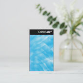Carte De Visite V Header - Courbes bleues (Debout devant)