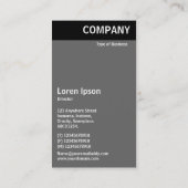 Carte De Visite V Header - Courbes bleues (Dos)
