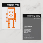 Carte De Visite V Header - Robo Phone - Orange (Devant / Derrière)