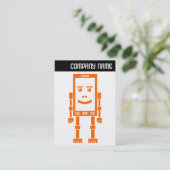 Carte De Visite V Header - Robo Phone - Orange (Debout devant)