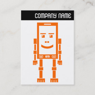 Carte De Visite V Header - Robo Phone - Orange