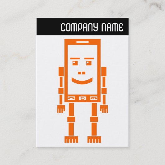 Carte De Visite V Header - Robo Phone - Orange (Devant)