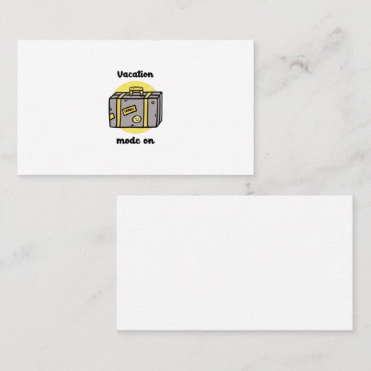 Carte De Visite Vacances (Devant / Derrière)