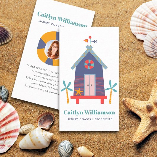 Carte De Visite Vacances Agent Immobilier Photo Cute Beach House