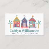 Carte De Visite Vacances Agent Immobilier Photo Fun Beach House (Devant)