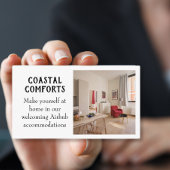 Carte De Visite Vacances blanches modernes Code Renta QR