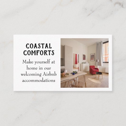 Carte De Visite Vacances blanches modernes Code Renta QR (Devant)