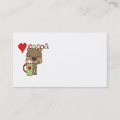 Carte De Visite Vacances d'amour de cacao d'ours (Dos)